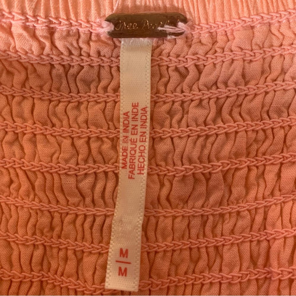 Free People Women's Short Sleeve Sundrenched Pink Maxi Dress sz. Medium - Picture 6 of 10